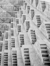 High angle view of empty staircase of building