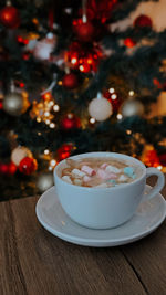 Close-up of coffee on table