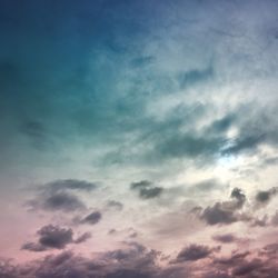 Low angle view of clouds in sky