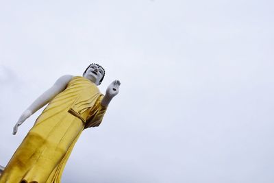 Low angle view of statue against clear sky