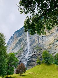 Beautiful fall along lauterbrunnen 