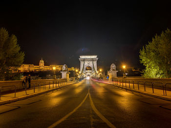 Light trails in city at night