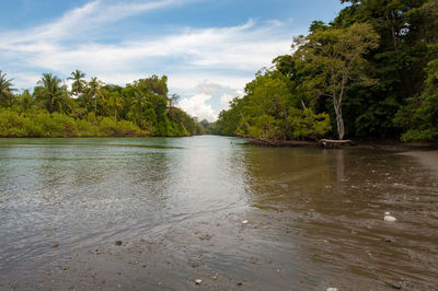 Scenic view of river against sky