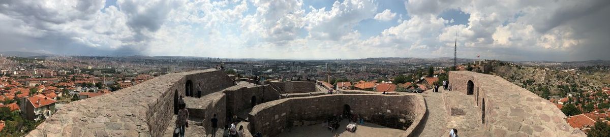 Panoramic shot of townscape against sky