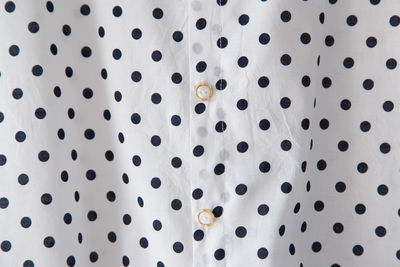 Full frame shot of polka dot shirt