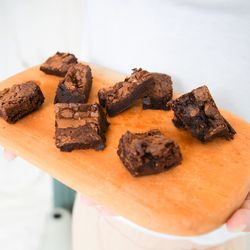 Close-up of chocolate cake on table