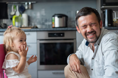 Portrait of happy friends