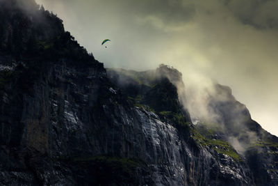 Low angle view of mountain against sky