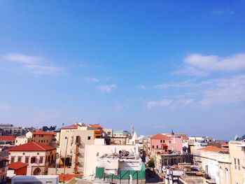High angle shot of townscape