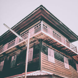 Low angle view of building against clear sky