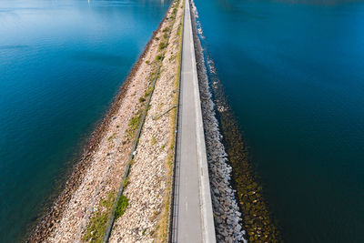 High angle view of beach