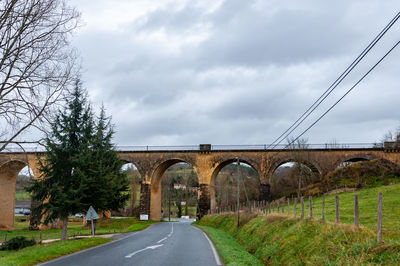 Arch bridge against sky