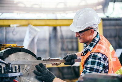 Man working at construction site