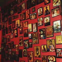 Full frame shot of multi colored wall