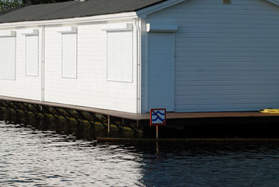 Building by lake