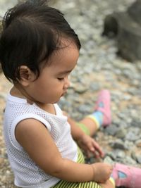 Cute girl looking at camera