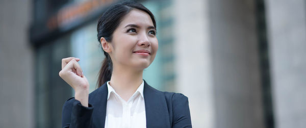 Young woman looking away