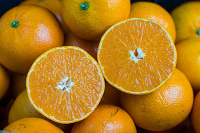Full frame shot of oranges