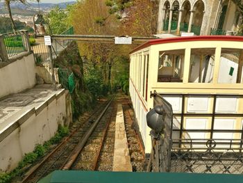 View of a train on railroad track