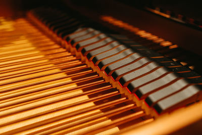 Close-up of piano keys