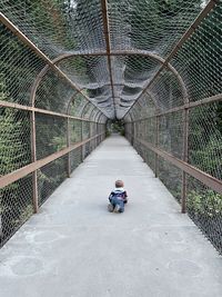 High angle view of bridge