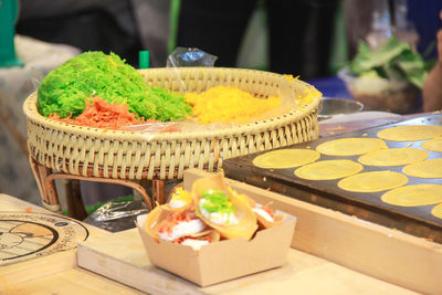 Close-up of cake on table