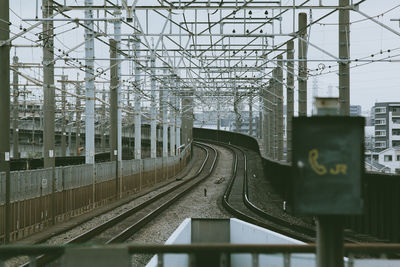 Train on railroad station platform