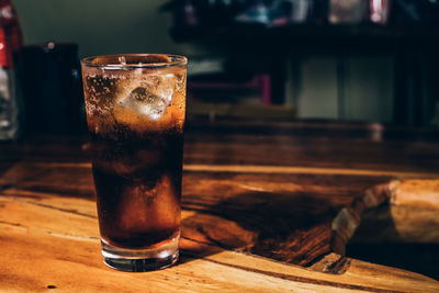 Close-up of drink on table