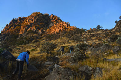 Heading to the top of rajawali sumbing mountain, central java