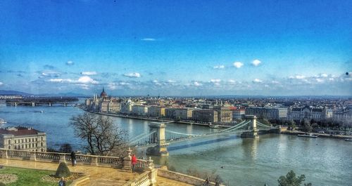 River with cityscape in background