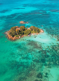 High angle view of sea shore