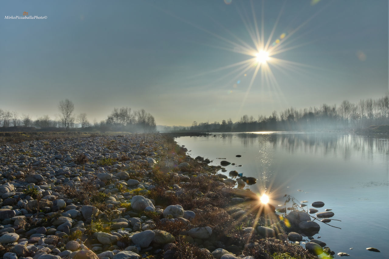 SUNSET OVER LAKE