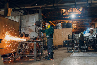 People working at workshop