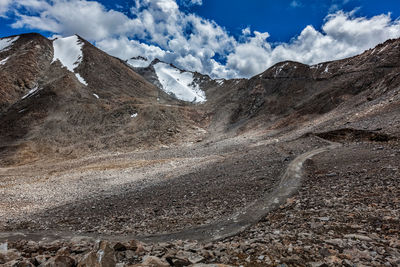 Scenic view of rocky mountains against sky