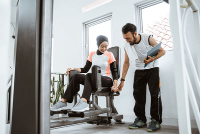 Business colleagues working in office