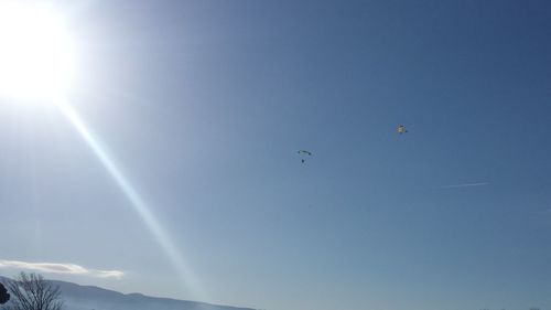 Low angle view of vapor trail in sky