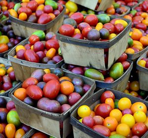 Fruits for sale at market stall