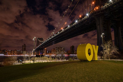 Illuminated street light at night