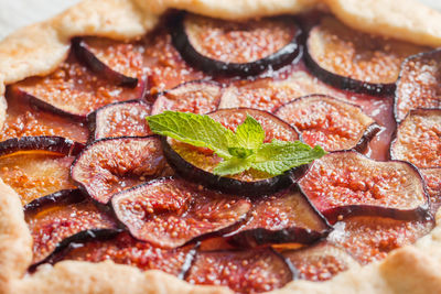 Close-up of pizza on plate