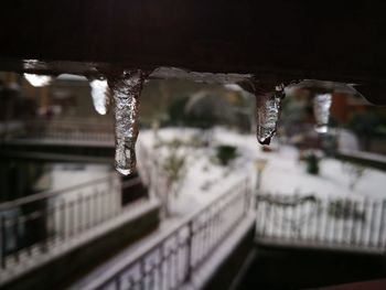 Close-up of ice crystals