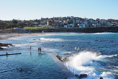 View of waves in sea