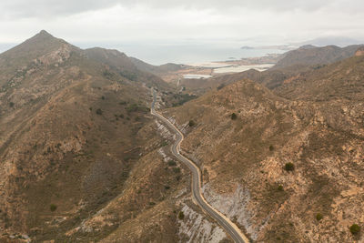 High angle view of landscape against sky