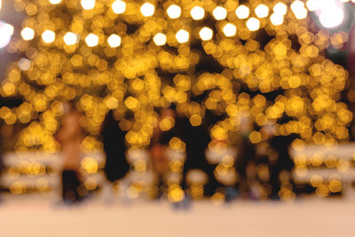 Defocused image of christmas decorations