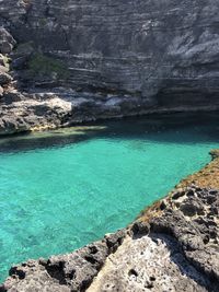 Rock formations by sea