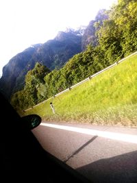 Country road passing through mountains