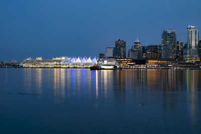 Vancouver skyline at night