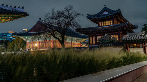 View of temple building against sky