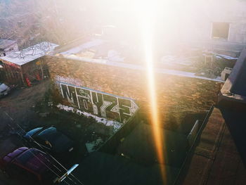 Sun shining through clouds