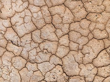 Full frame shot of cracked land