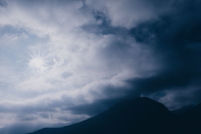 Low angle view of mountain against sky